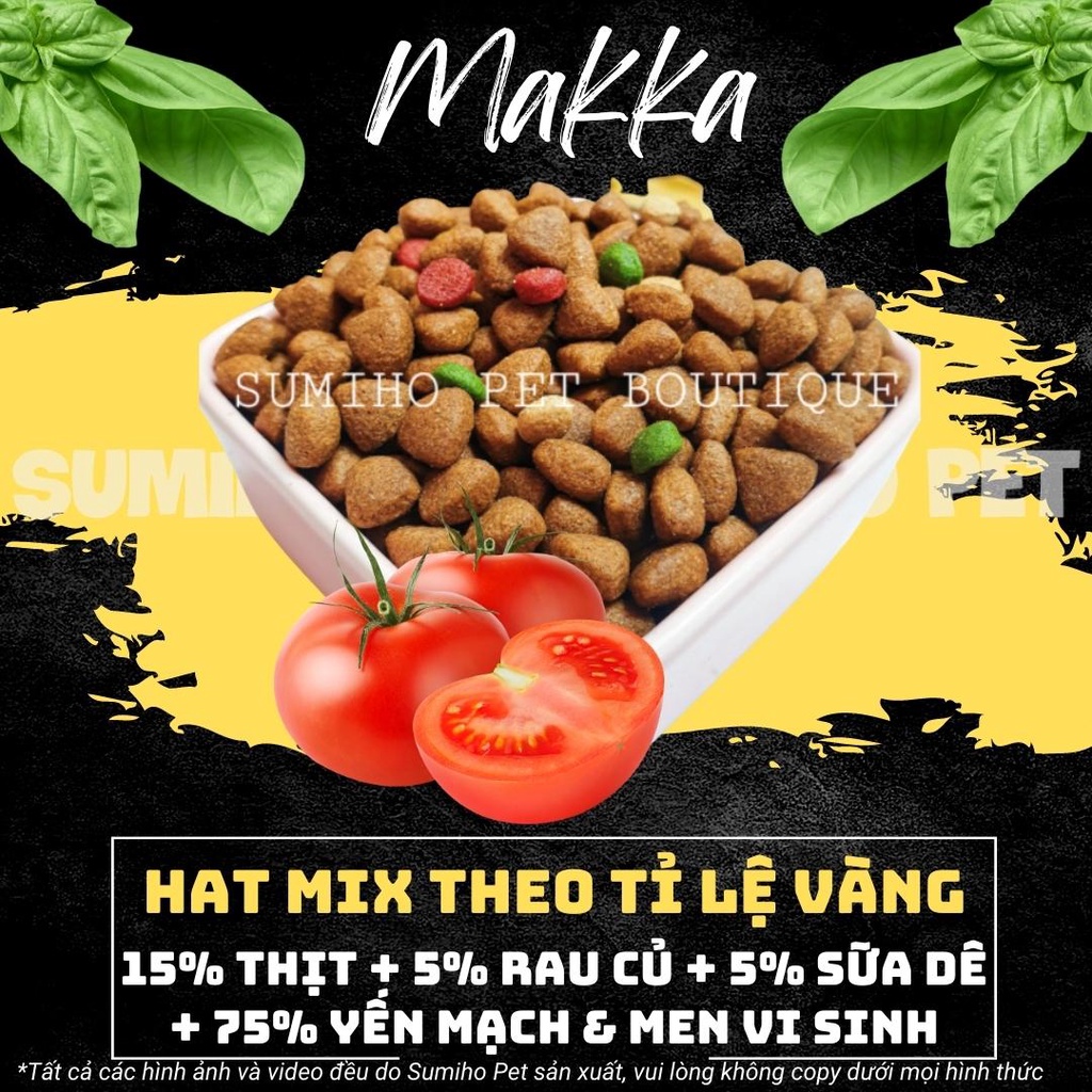 Hạt thức ăn cho chó vị bò nướng Makka (Túi 2.5Kg) viên lớn phù hợp chó trưởng thành