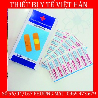 BĂNG CÁ NHÂN DẤU CỘNG AN PHÚ, KHÔNG THẤM NƯỚC, HỘP 100 MIẾNG