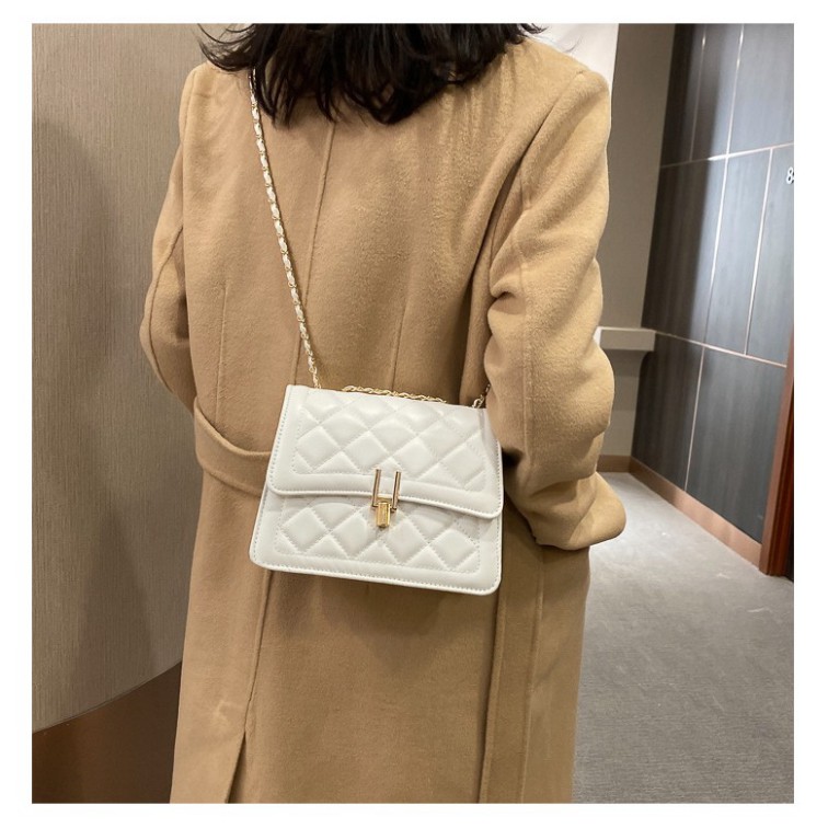 ❤𝑭𝑹𝑬𝑬𝑺𝑯𝑰𝑷 ❤ Túi xách Túi đeo chéo nữ Da PU trần trám Màu đỏ đen trắng Cao cấp công sở đi chơi dự tiệc | BigBuy360 - bigbuy360.vn