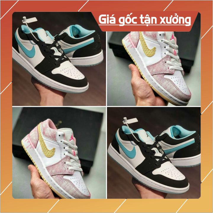 GIÀY SNEAKER 🅹🅾🆁🅳🅰🅽 1 low xanh đen giày CỔ THẤP XANH NGỌC, Hồng sơn chảy,giày thể thao NAM NỮ jdan 1 LOW