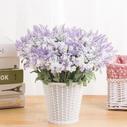 NHÁNH HOA LAVENDER 4 MÀU HOA GIẢ SIÊU ĐẸP