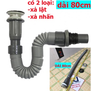 Ống xả xiphong lavabo bồn rửa mặt xả ruột gà dễ lắp đặt kéo dài bẻ cong được xả xám