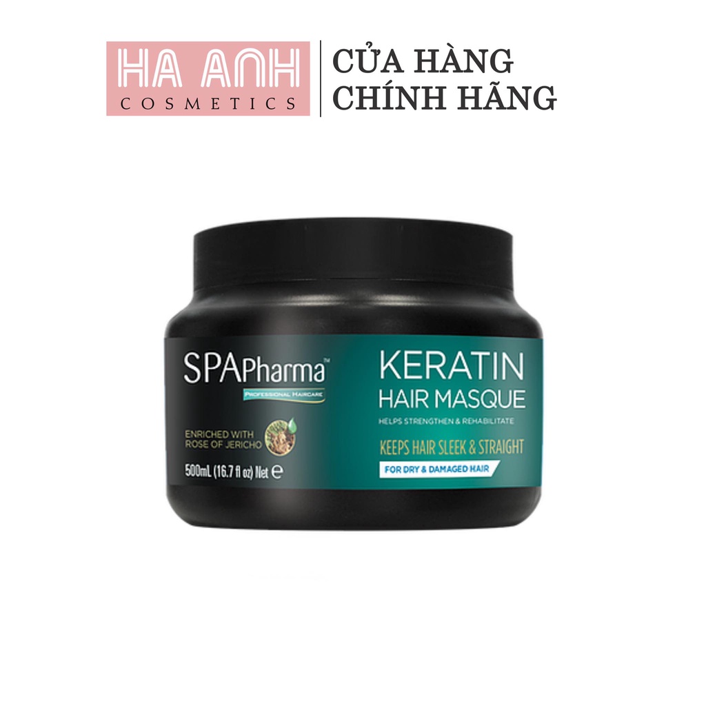 Ủ tóc Spa Pharma KERATIN hair masque for dry &amp; damage hair 500ml