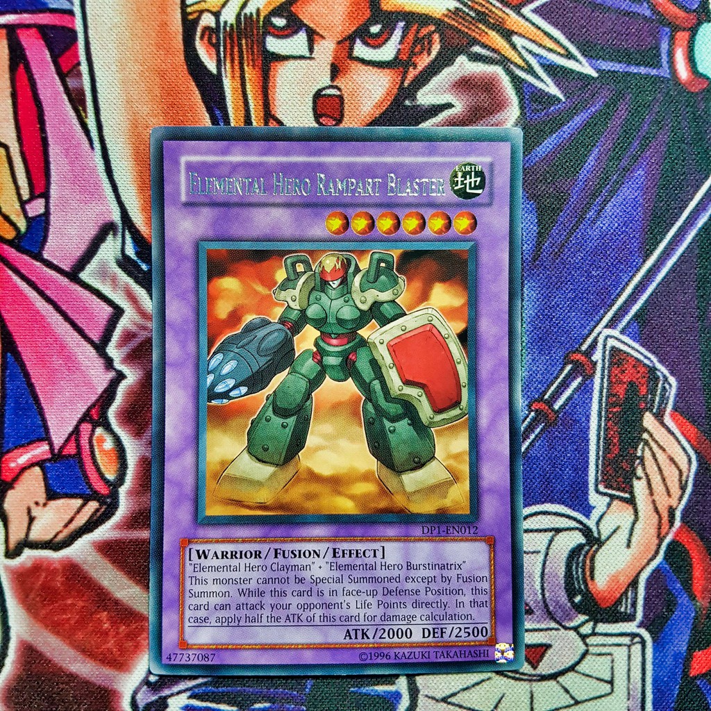 Thẻ bài Yugioh chính hãng | Elemental HERO Rampart Blaster | DP1 Rare