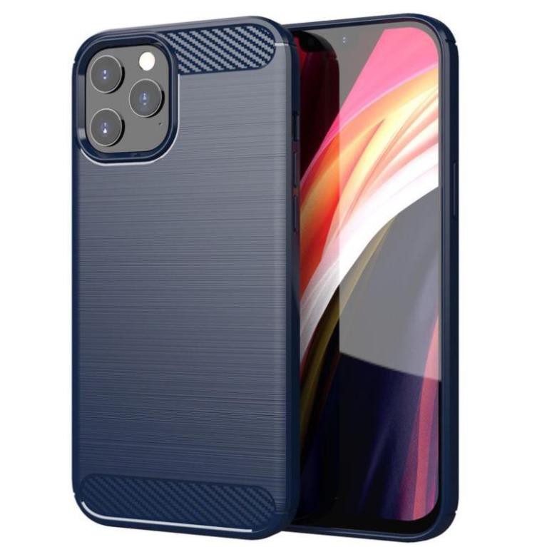 Ốp lưng dẻo Iphone 11/ 11 pro/ 11 pro max/ Iphone 12 mini/ 12/ 12 pro/ 12 Pro Max vân sợi cacbon chống sốc Rugger Amor