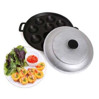 Khuôn Làm Bánh Khọt 10 Lỗ Chống Dính Tiết Kiệm Dầu Hàng VNXK