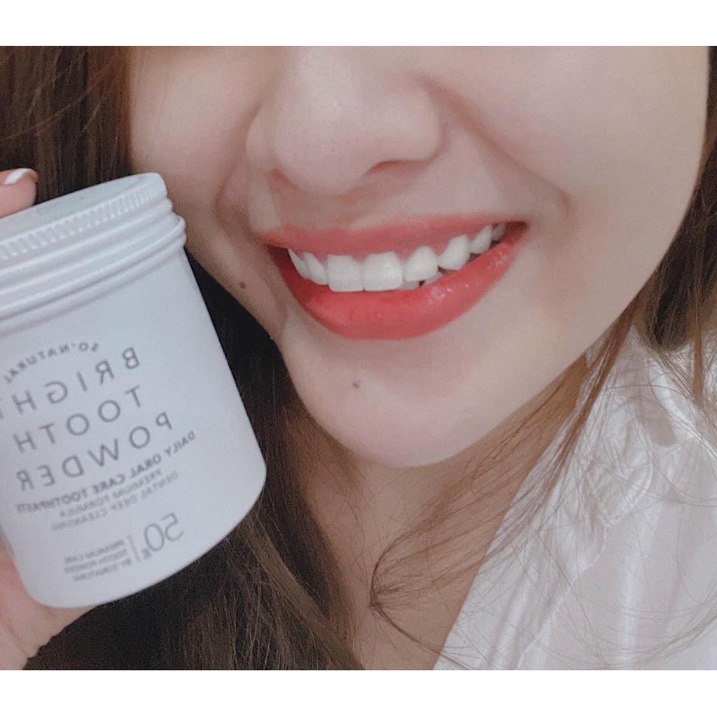 Bột Làm Trắng Răng Hỗ Trợ Làm Giảm Hôi Miệng An Toàn Hiệu Quả Nhanh Chóng Bright Tooth Powder 2in1