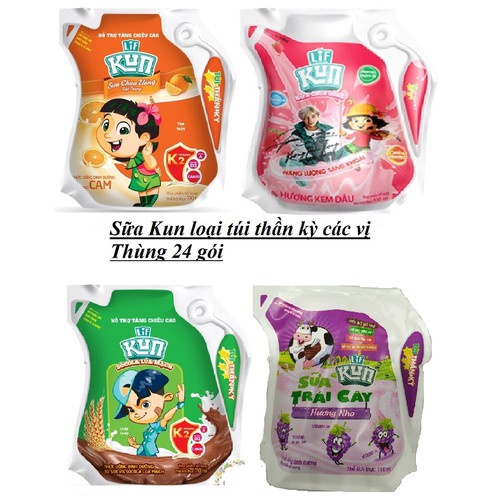 Sữa chua uống LiF Kun túi 110ml đủ vị