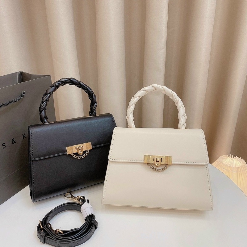 Túi xách quai tết to bản mới 2022 size 22cm
