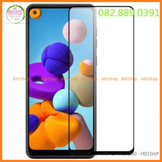 Kính Cường Lực Samsung Galaxy A21s Full Màn Hình, Full keo siêu cứng đẹp