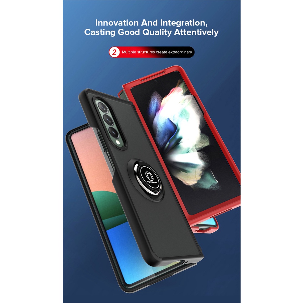 Ốp Điện Thoại PC Cứng Nhám Chống Sốc Có Vòng Đỡ Nam Châm Cho Samsung Galaxy Z Fold4 Sumsung Fold 4 ZFold4 5G