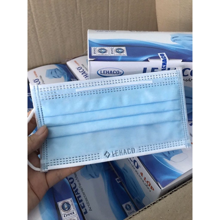 Khẩu trang y tế xanh trắng 4 lớp chuẩn y tế hộp 50 cái hàng kháng khuẩn chất lượng cao | BigBuy360 - bigbuy360.vn