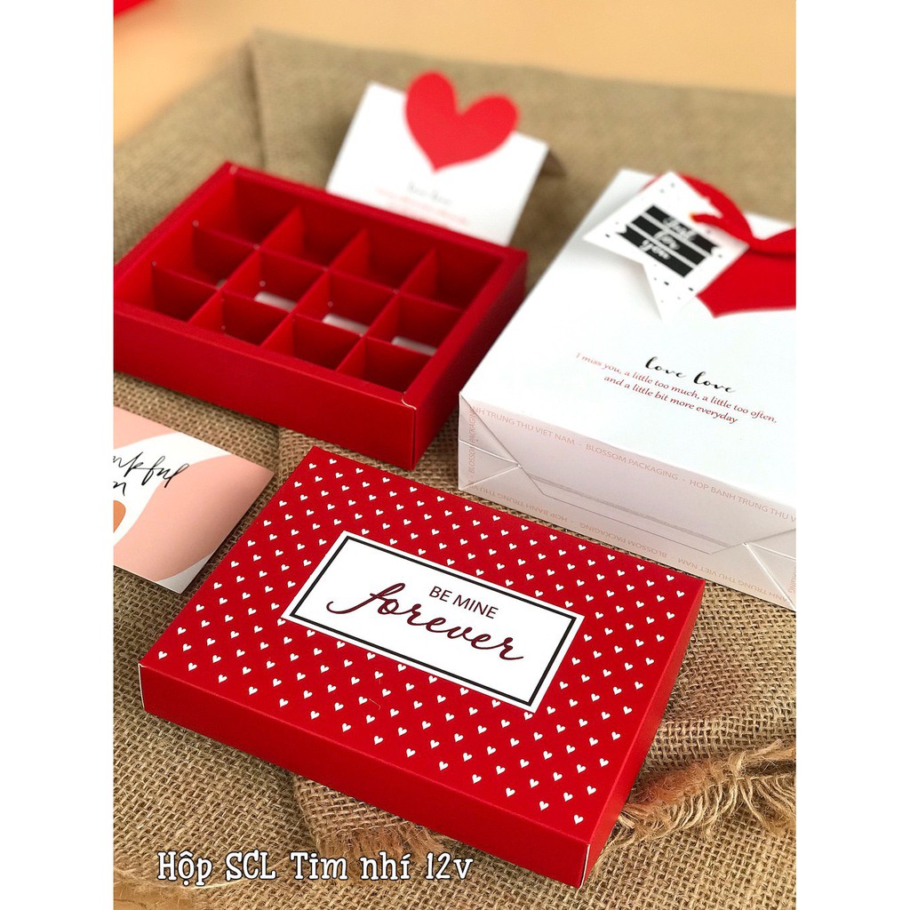 Hộp đựng socola 12 viên các mẫu
