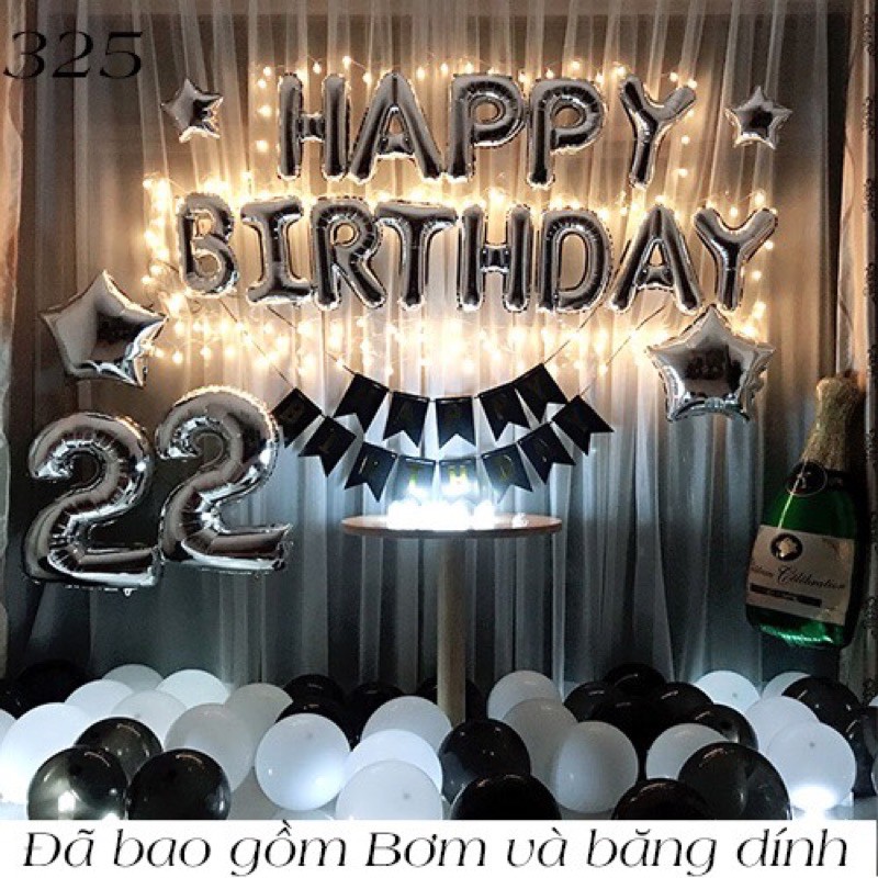 (COMBO 4) Set trang trí sinh nhật lung linh HPBD