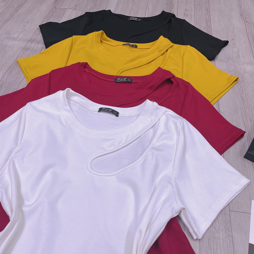 Áo Thun Kiểu Tay Ngắn Xẻ Vai Bigsize Nữ, Áo Kiểu Nữ Big Size Chất Thun Borib Cao Cấp Tôn Dáng MÃ A46