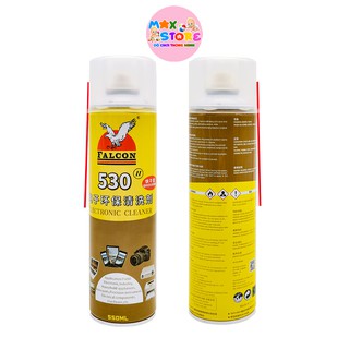 [Hàng Xịn] Bình Xịt Tẩy Rửa Màn Hình, Keo Kính Falcon 530 Dung Tích 550ml