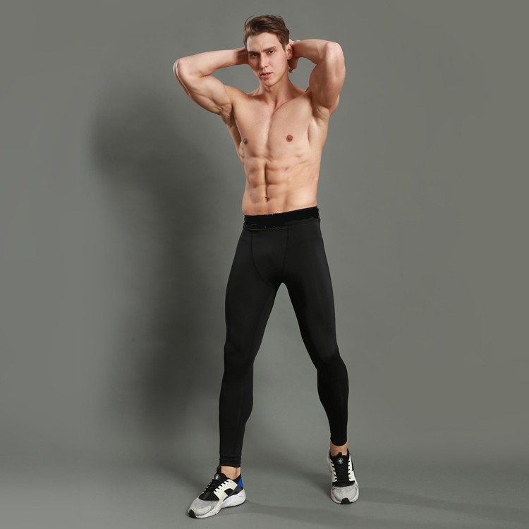 QUẦN GIỮ NHIỆT COMBAT PRO LEGGING TẬP GYM NAM DÁNG DÀI MÀU ĐEN SQ518