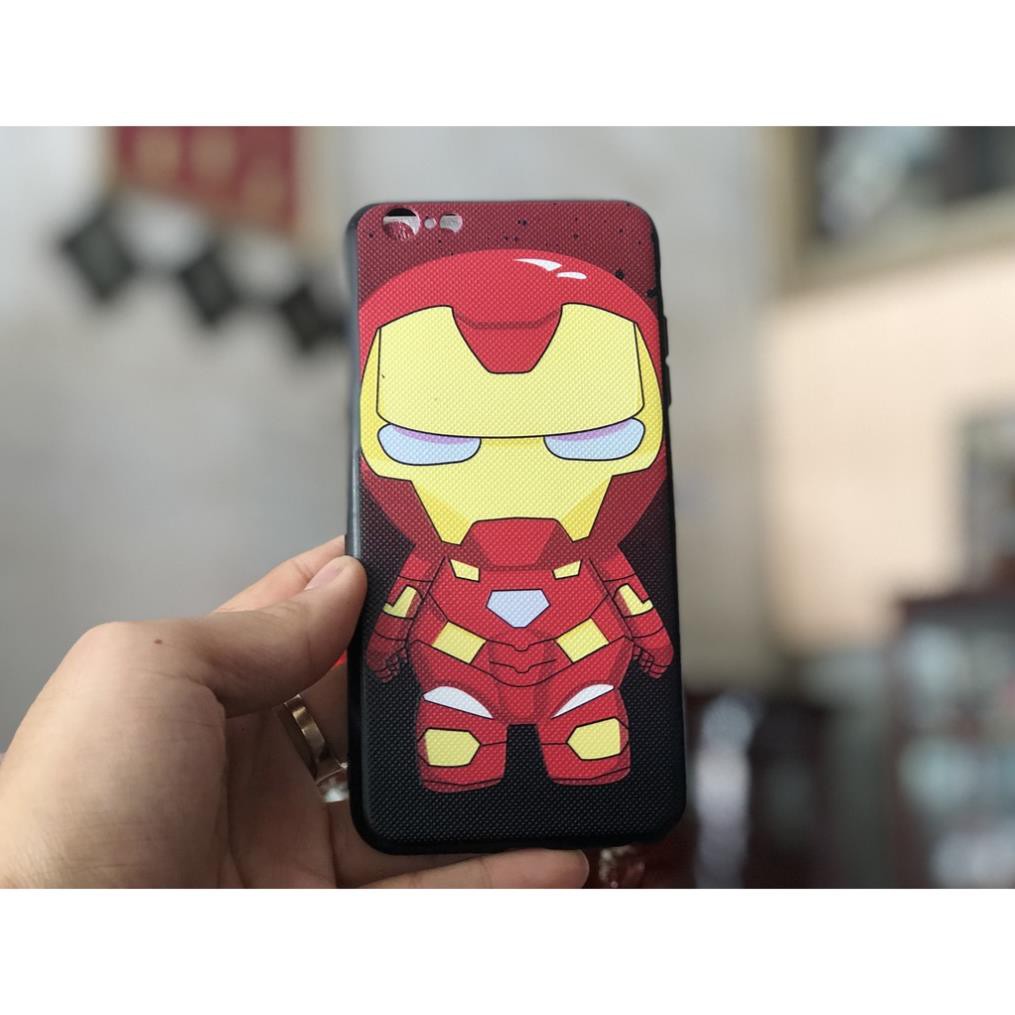 Ốp Marvel Ironman OL150 siêu anh hùng chibi cute in sần 4D theo yêu cầu tất cả các dòng máy