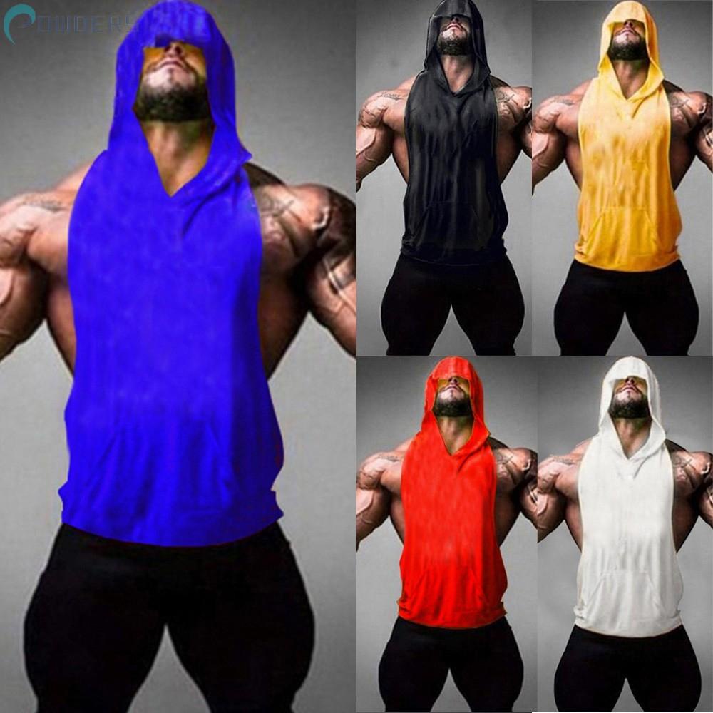 Áo Tank Top Có Mũ Plus Size Cho Nam Tập Gym