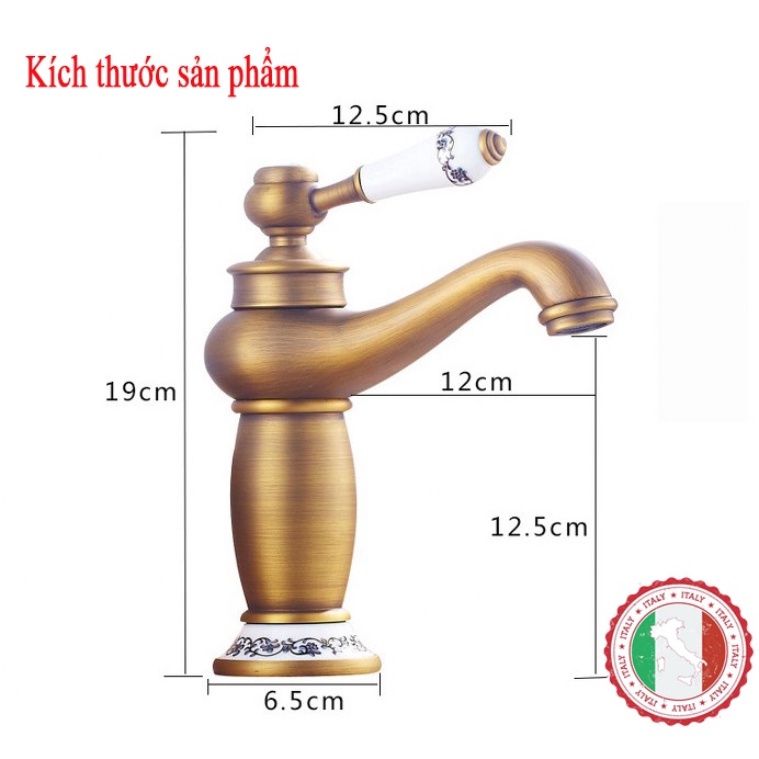 Vòi Lavabo Bằng Đồng Thau Chắc Chắn, Tinh Tế, Sang trọng tặng kèm đôi dây cấp nóng lạnh - GormaniVN