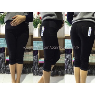 QUẦN NGỐ BẦU GIẢ JEAN CÓ ĐÁP HÀNG ĐẸP - ÔM CHÂN - KHÔNG CẮN CHỈ- KHÔNG BAI XÙ