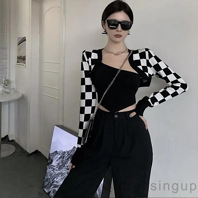 Áo Sát Nách Màu Đen Trơn Thiết Kế Lệch Tà Sành Điệu Cho Nữ