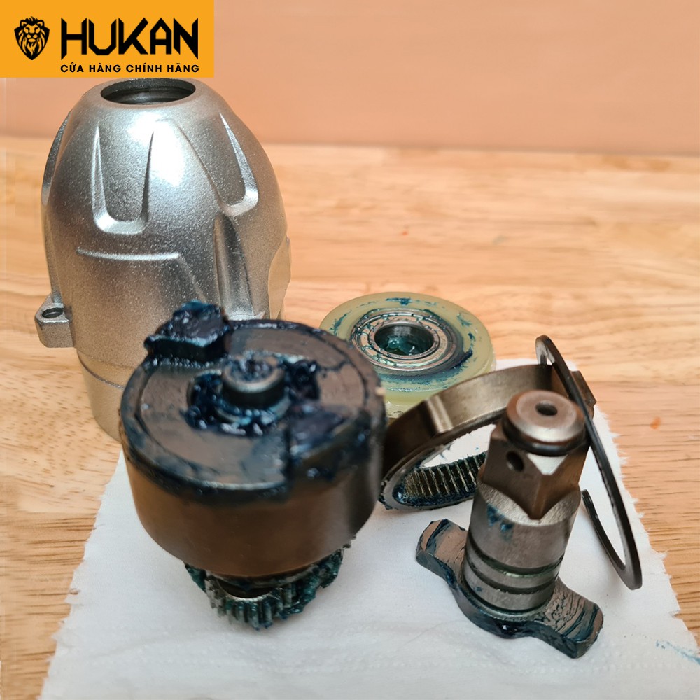 Máy siết bulong HUKAN X6 Pro động cơ nguyên khối lựu siết 380N.M  kèm bộ khẩu dài 10 cái