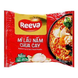 Mì Reeva lẩu nấm chua cay gói 85g(chay mặn đều dùng được)