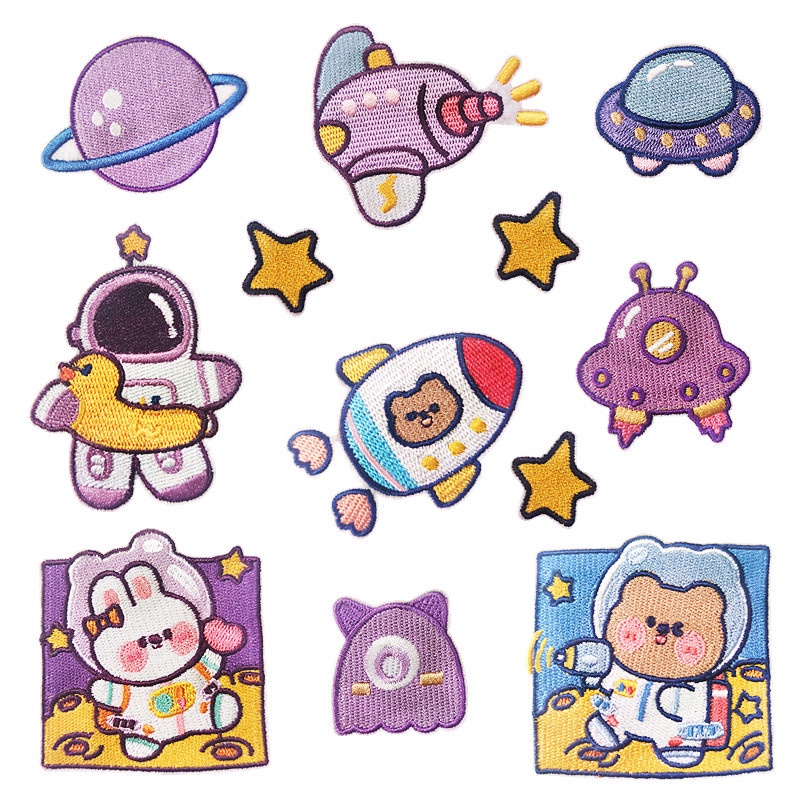 Sticker ủi thêu hình phi hành gia