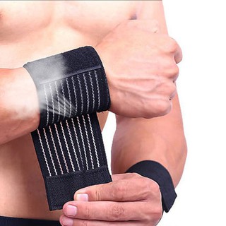 Băng cổ tay tập gym, trợ lực và giảm chấn thương khi chơi thể thao, màu xanh/đen hàng Boer chính hãng 1535