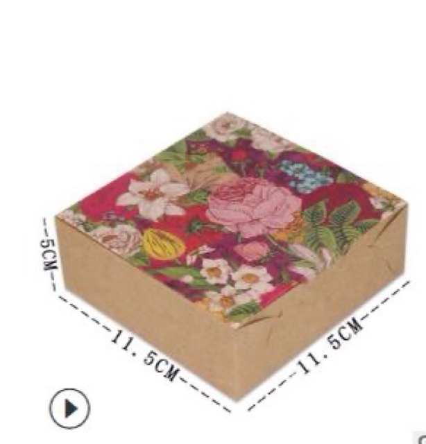 Hộp đựng bánh trung thu 50-80g vườn hoa kèm túi