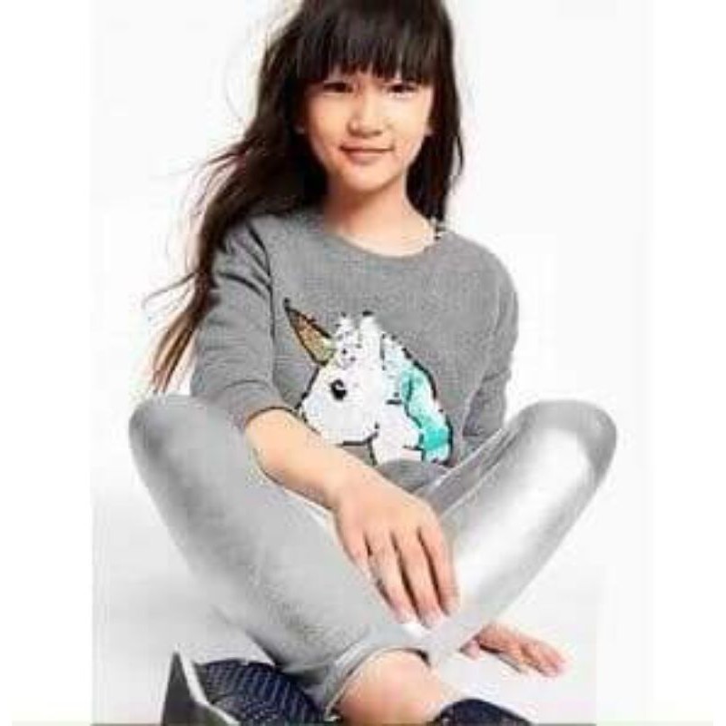 Áo nỉ  bé gái kim sa lật