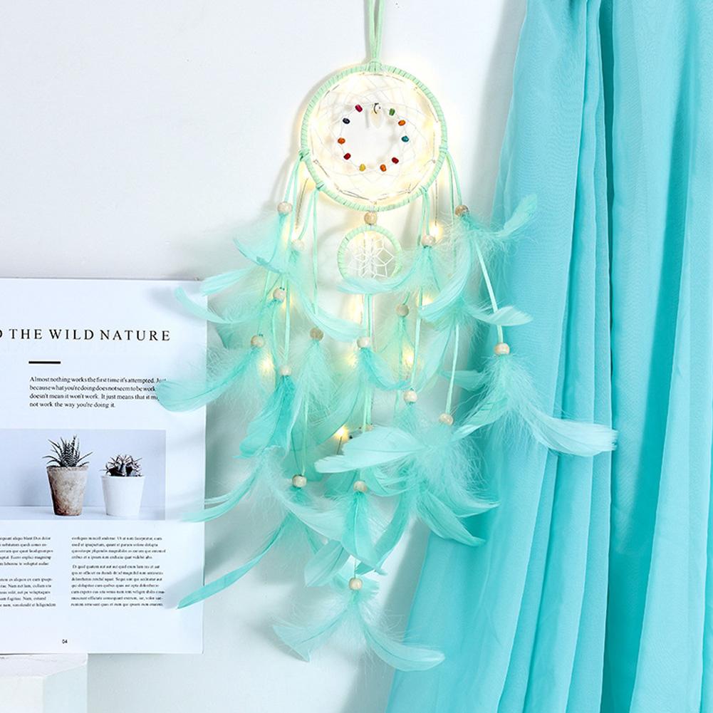 Endless Love Handmade Dream Catcher Quà tặng với đèn LED Dreamcatcher Mặt dây chuyền Sáng tạo Chuông gió rỗng Treo tường