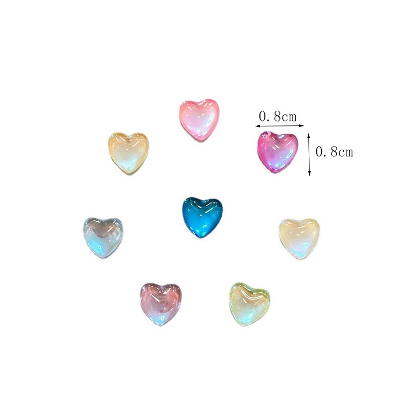 Bông tai hình trái tim màu sắc ngọt ngào thời trang cho nữ