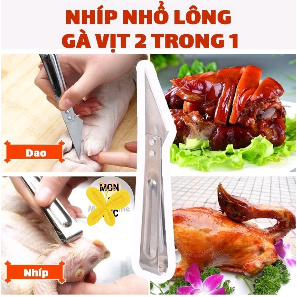 Dụng cụ, Nhíp nhổ lông gà vịt 2 trong 1, cạo móng giò heo đa năng tiện lợi cho mọi người