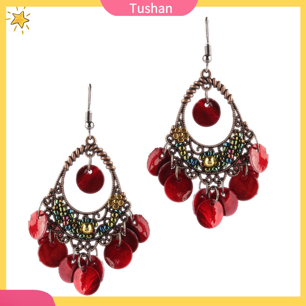 CHARMS Đôi Khuyên Tai Phong Cách Bohemian Thời Trang Cho Nữ