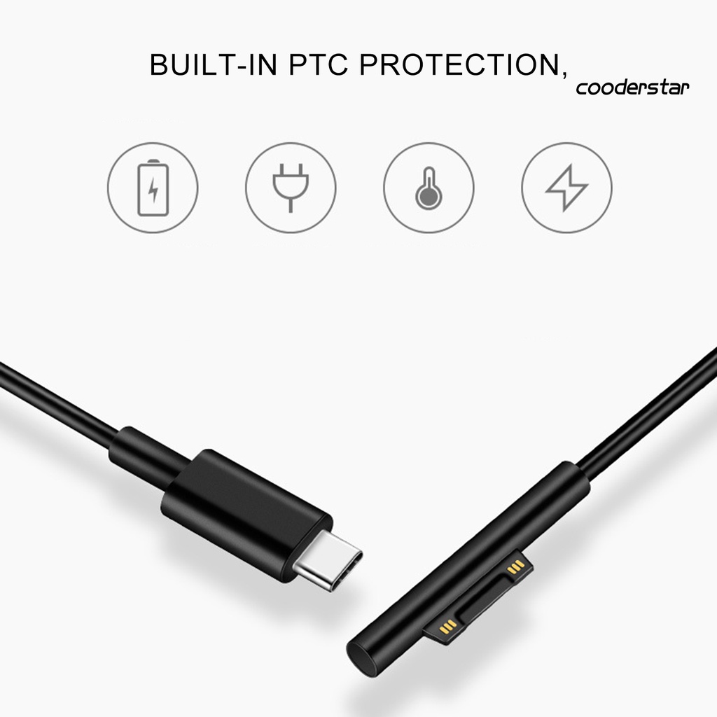 Dây cáp sạc 3A Type-c 1/1.5/1.8m cho laptop Surface Pro 3/4/5/6