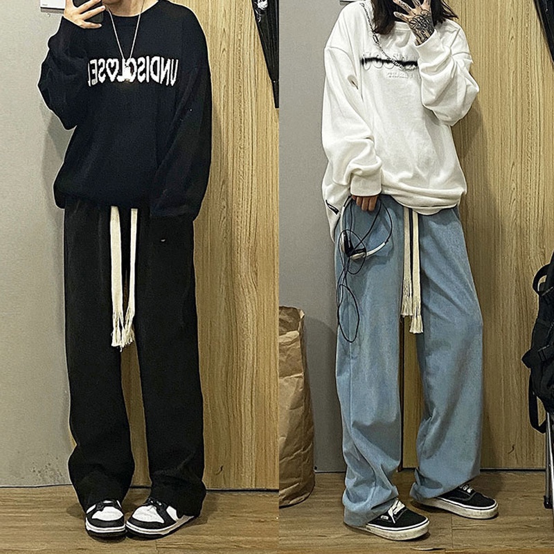 Quần ống rộng phong cách Nhật Bản dành cho cả nam và nữ