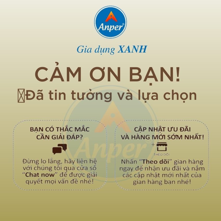 Combo 2 tô sứ 3 bát sứ bầu ANPER dày 15 18 20 cm ăn phở ăn cơm an toàn
