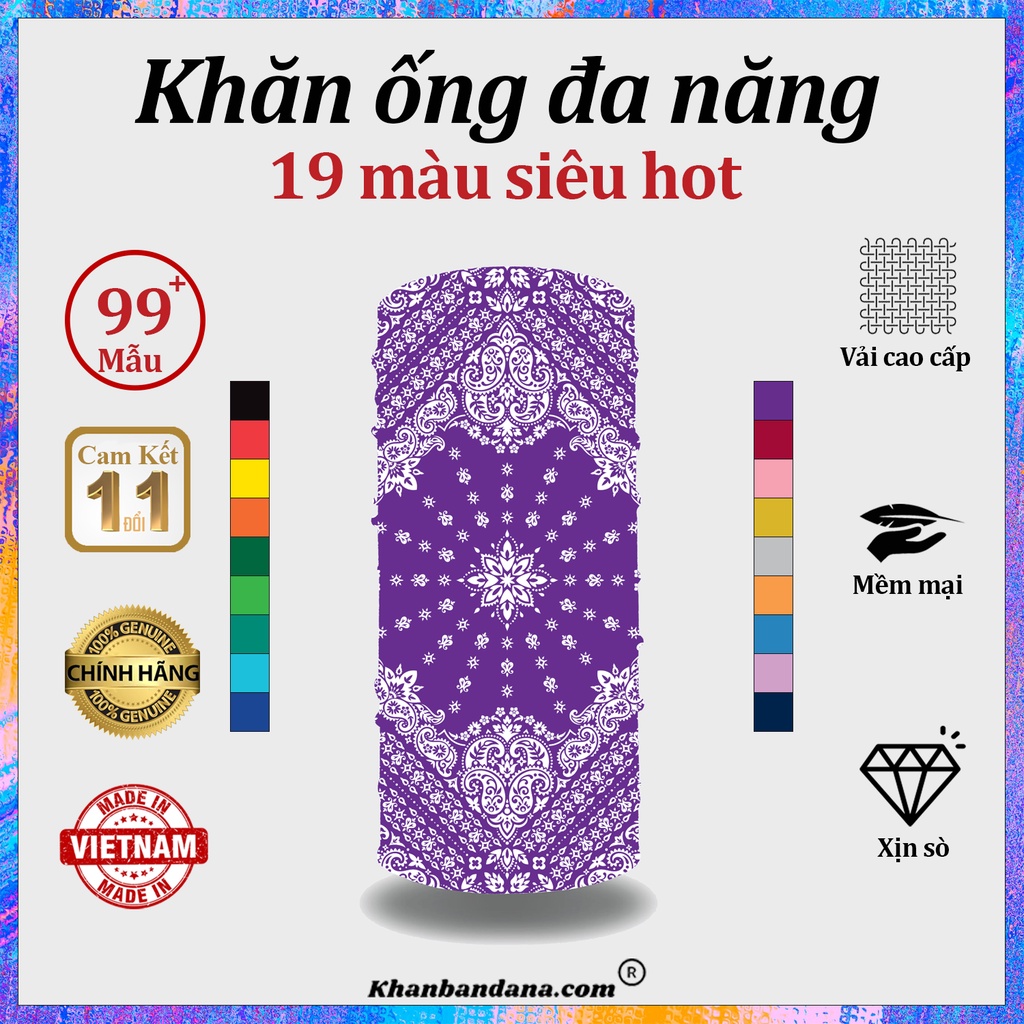 Khăn Ống Quàng Cổ Cho Bé 19 Màu - Khăn ống đa năng đi nắng, đi phượt, bịt mặt nam nữ - XỊN SÒ ĐỘC LẠ