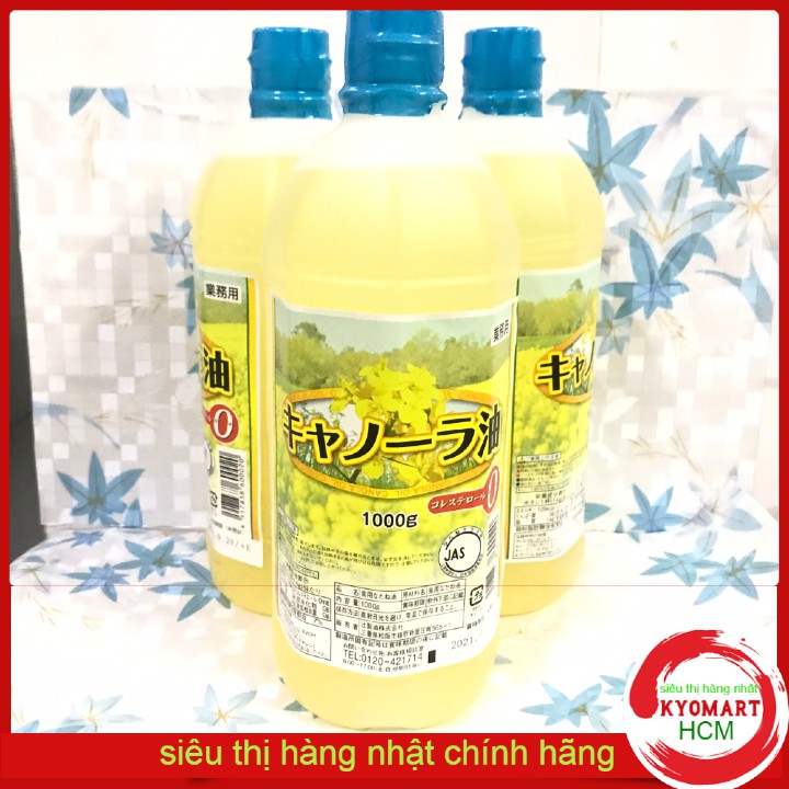 Chai Dầu Hạt Cải Canola 1000g [dateT9/2021]