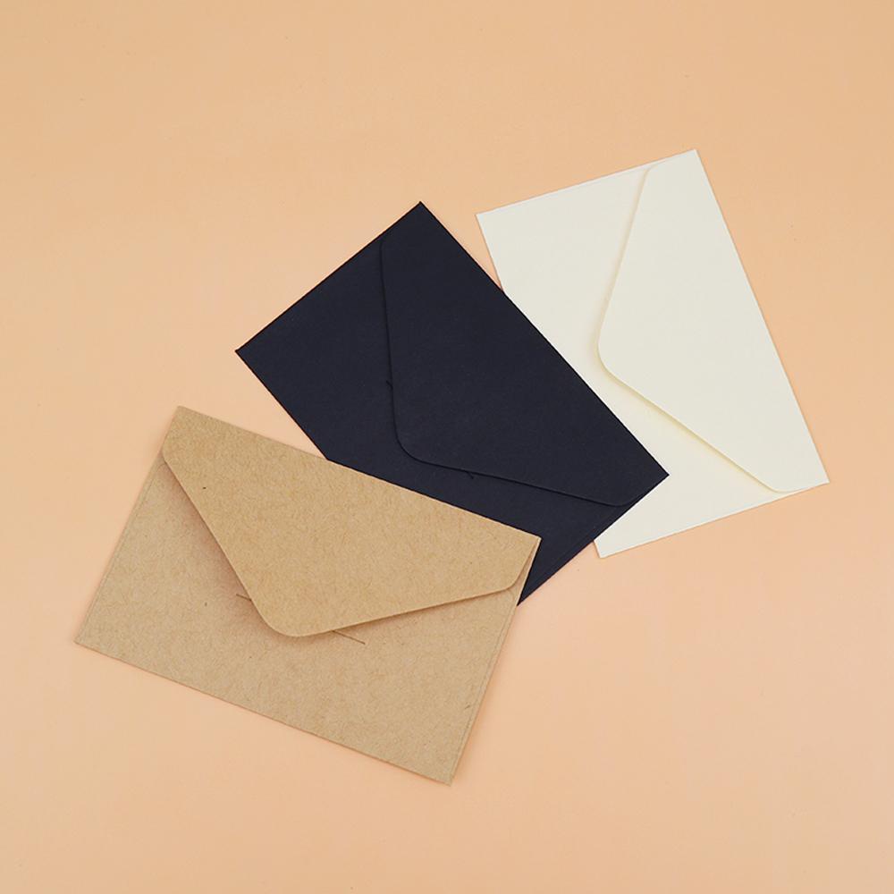 Phong Bì Giấy Kraft Mini Màu Trắng Đen Phong Cách Vintage