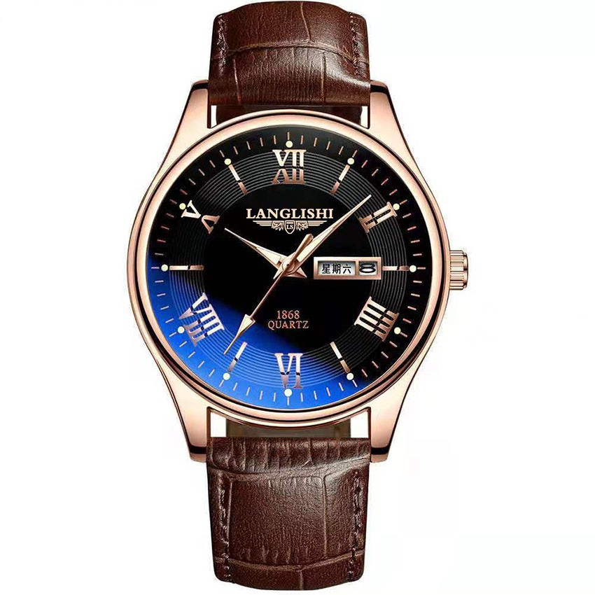 Đồng hồ nam dây da langlishi chống nước bản 3 mặt đồng hồ, DH03A - Lucas shop | BigBuy360 - bigbuy360.vn