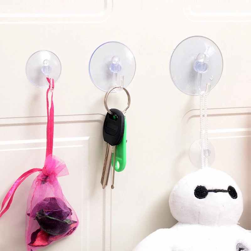 1 móc treo cốc hút trong suốt 3.5CM có thể tháo rời tiện dụng