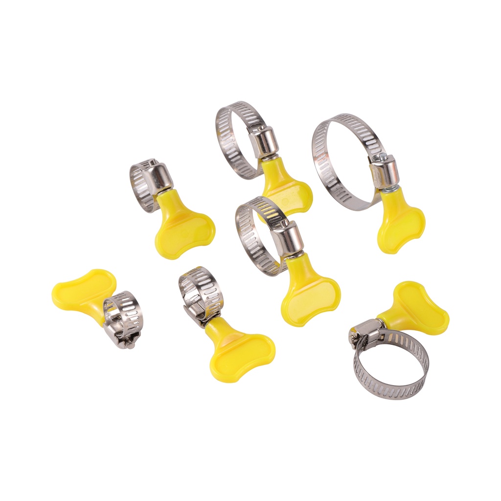 Set 3 kẹp ống nước 8~38 mm bằng thép không gỉ bền bỉ chuyên dụng