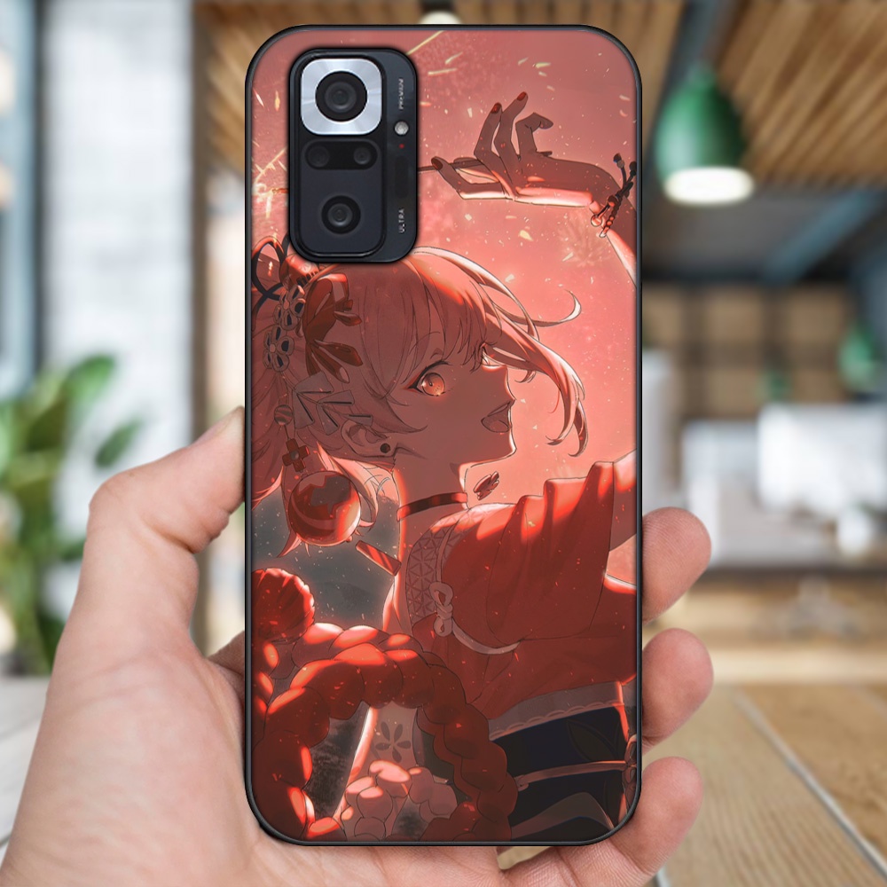 Ốp lưng Xiaomi Redmi Note 10 Pro viền đen in hình Yoimiya Genshin Impact
