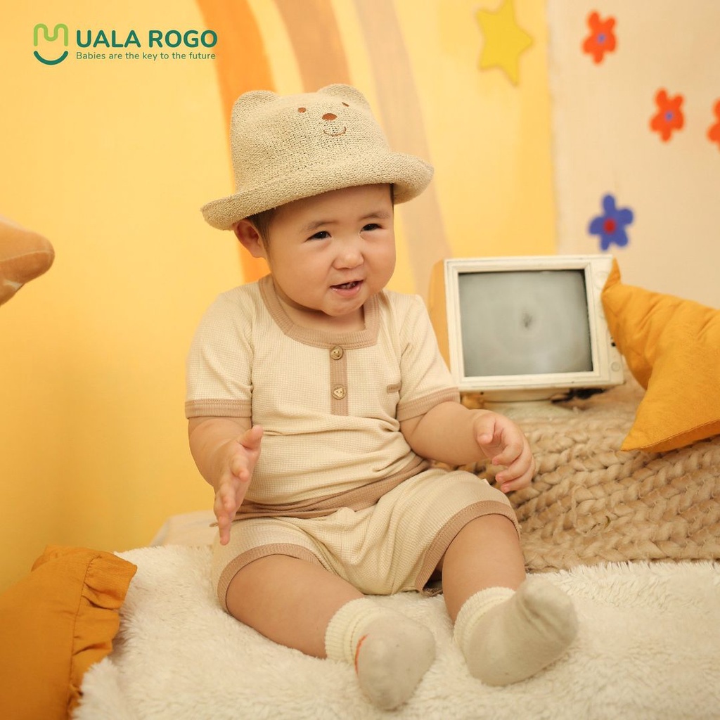 Bộ cộc tay UaLa Rogo cho bé trai bé gái mùa hè thoáng mái cao cấp