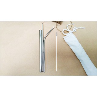 Ống Hút Inox 304 [hút sinh tố, nước ép, trà sữa]