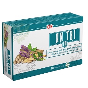 AN TRI TM - Hỗ trợ tăng tính bền thành mạch máu, nhuận tràng, làm giảm triệu chứng chảy máu, sa búi trĩ do bị trĩ (30v)