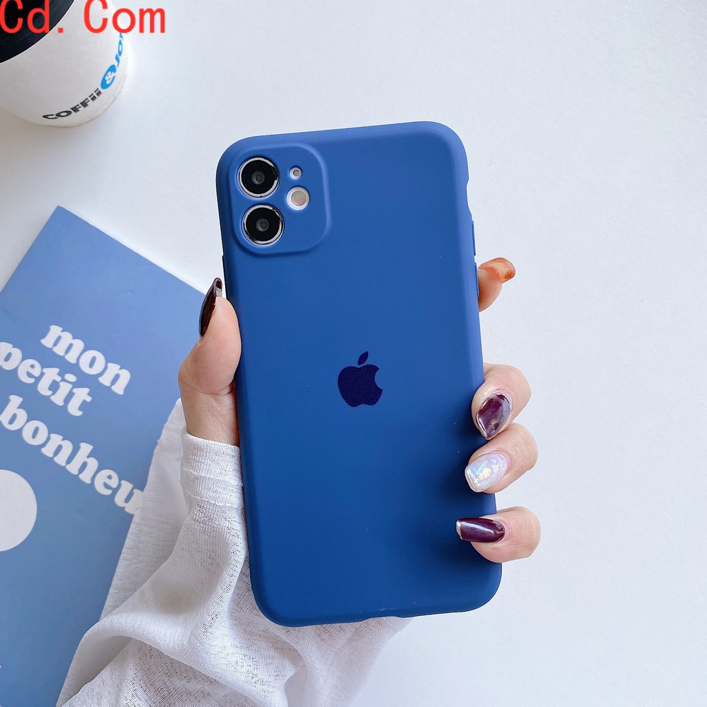 Fine hole iPhone 12 12 Pro 12 mini 11 11 Pro Max soft TPU all-inclusive simple with Logo anti-drop mobile phone case